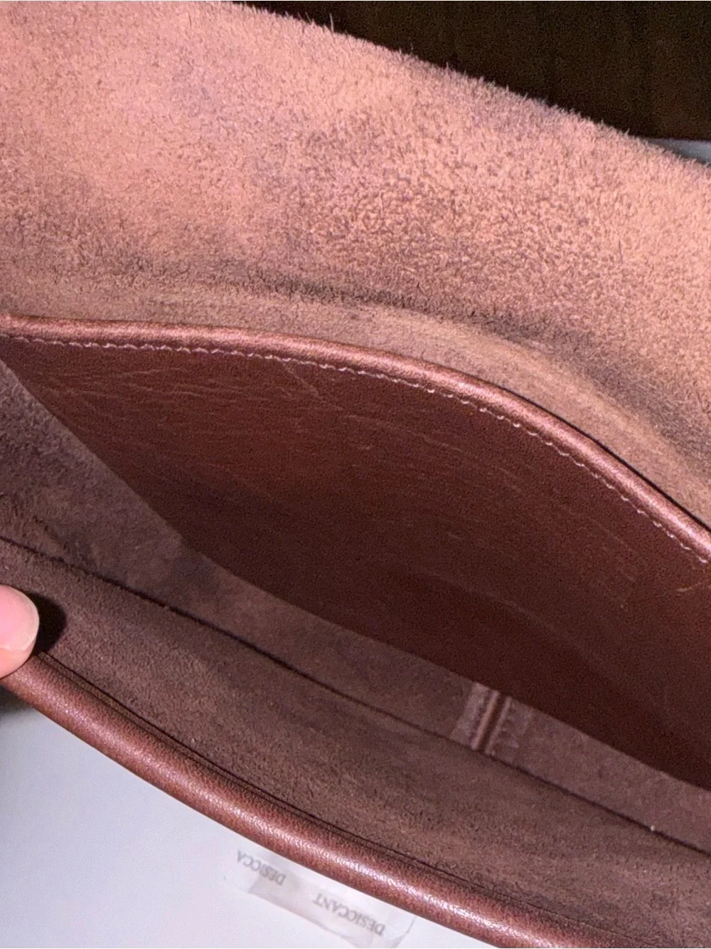 Vintage Coach Compact Pouch- Mahogany